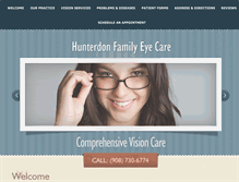 Tablet Screenshot of hunterdonfamilyeyecare.com